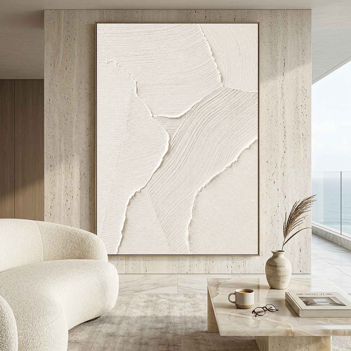 WHISPER: Wabi Sabi Style Textured Abstract Painting