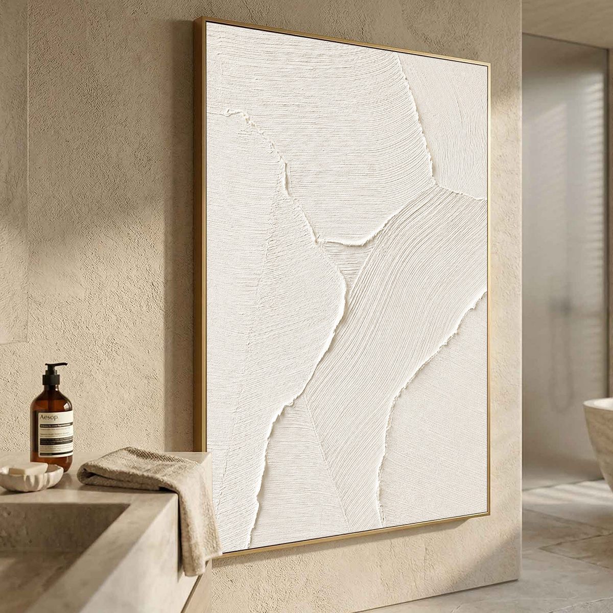WHISPER: Wabi Sabi Style Textured Abstract Painting