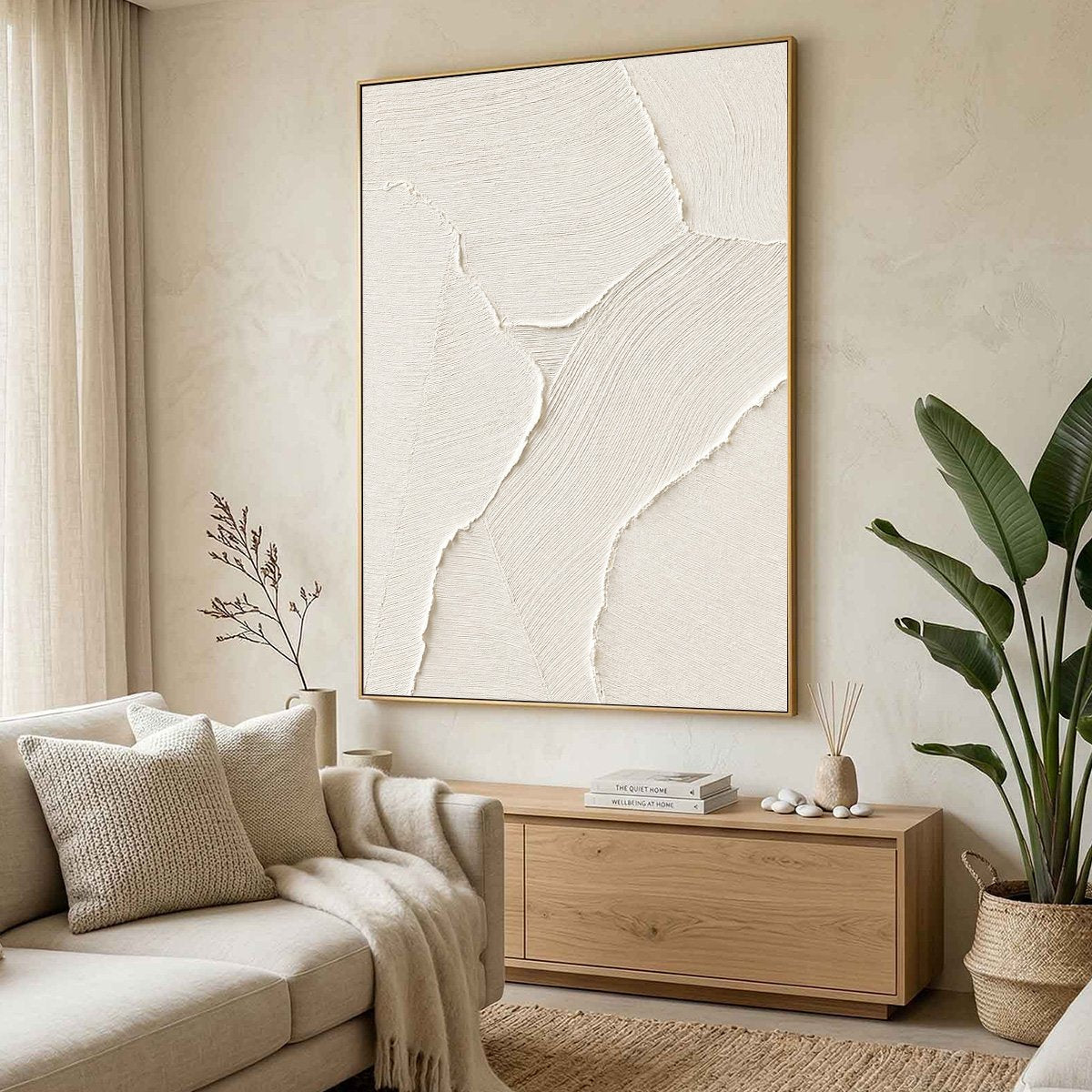 WHISPER: Wabi Sabi Style Textured Abstract Painting