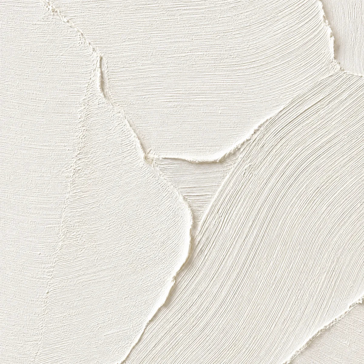 White textured Wabi Sabi abstract painting with layered acrylic ridges