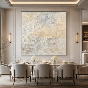 WHISPERED PLASTER: White Textured Minimalist Abstract