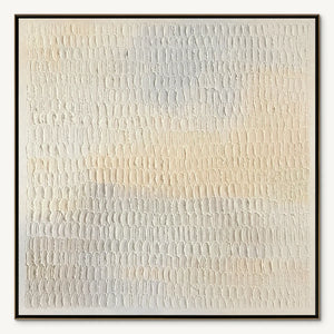 WHISPERED PLASTER: White Textured Minimalist Abstract