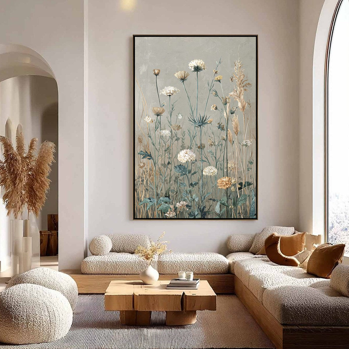 WHISPERING MEADOW: Vintage Botanical Wildflower Painting