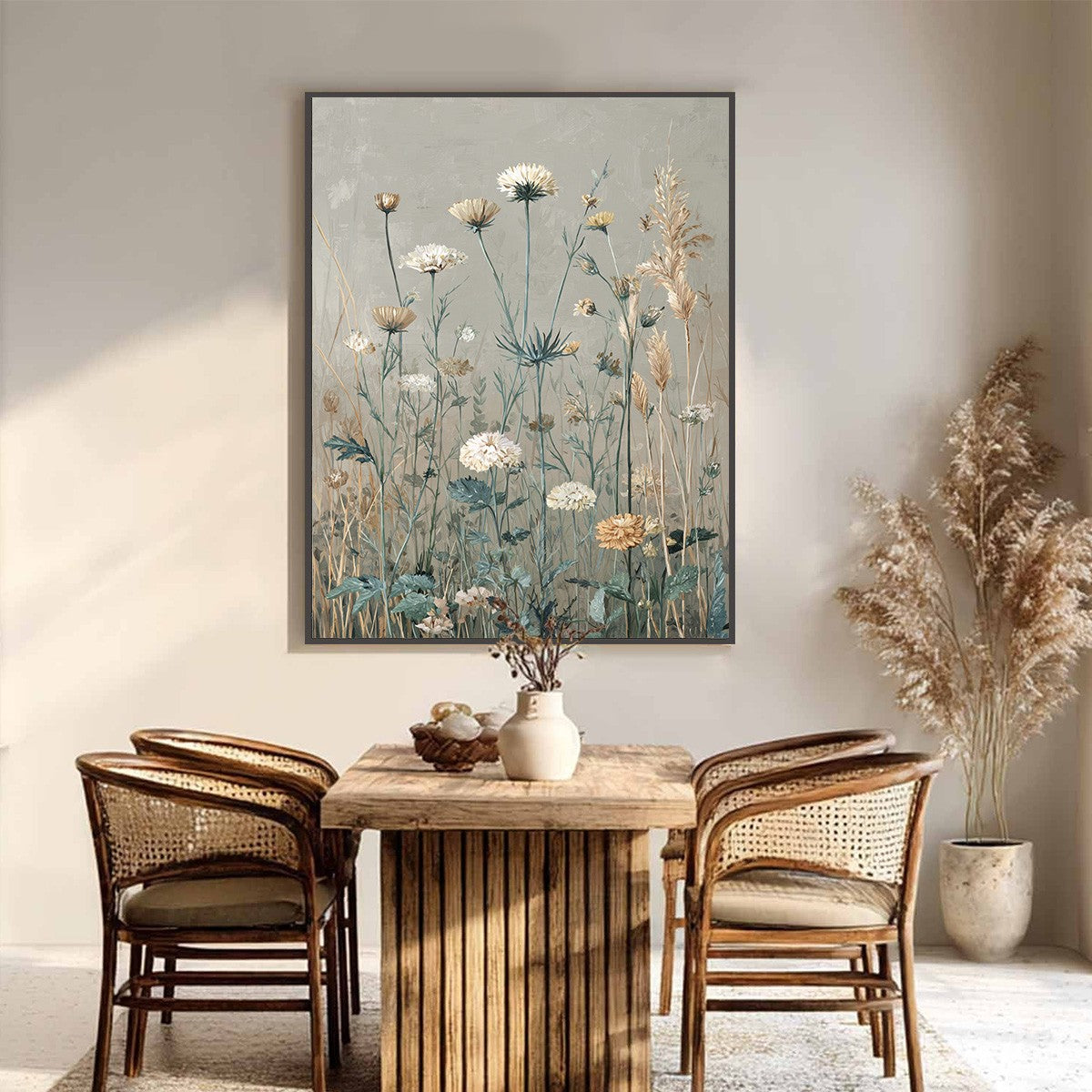 WHISPERING MEADOW: Vintage Botanical Wildflower Painting