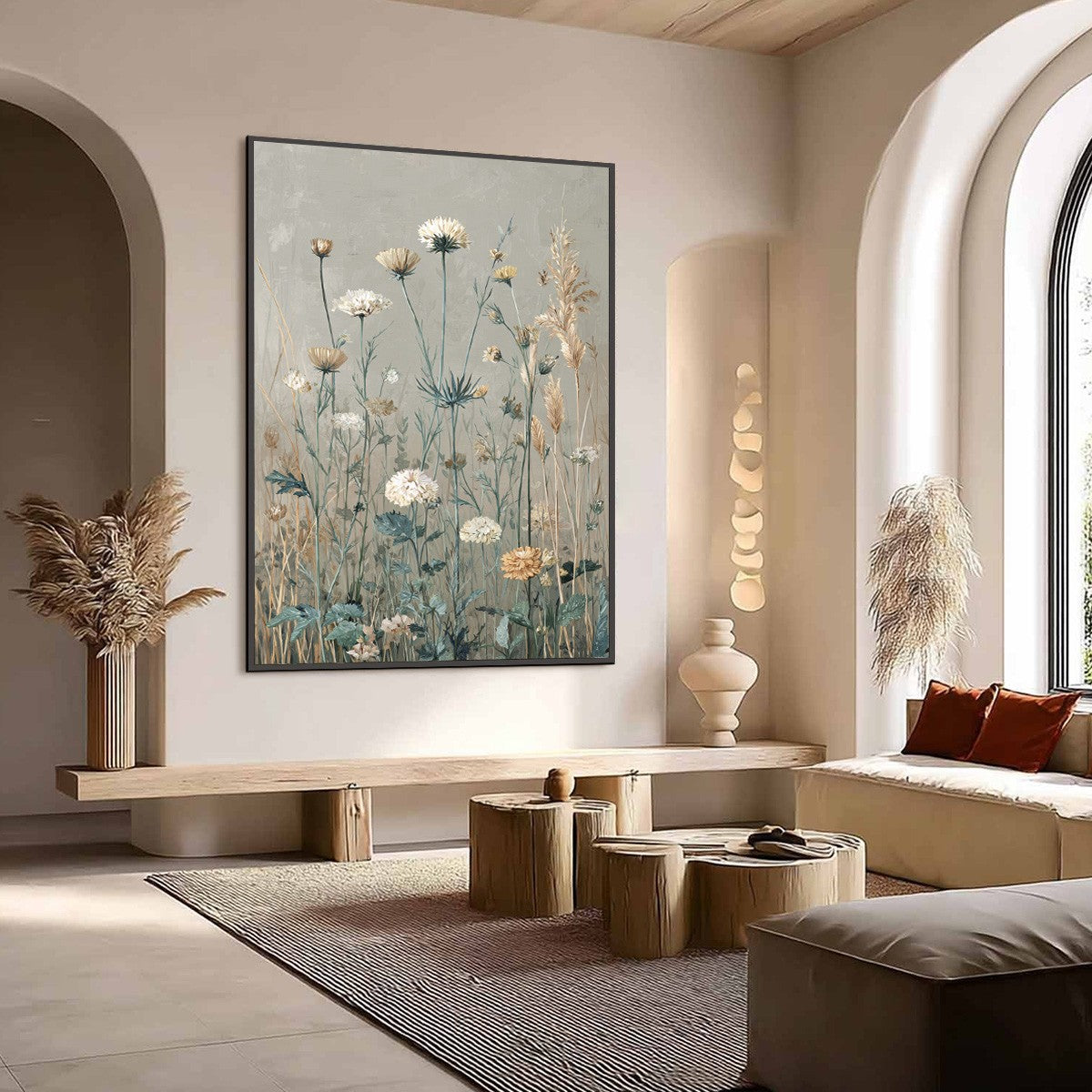 WHISPERING MEADOW: Vintage Botanical Wildflower Painting