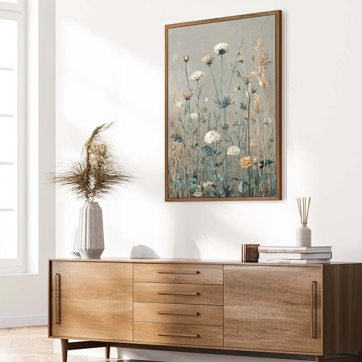 WHISPERING MEADOW: Vintage Botanical Wildflower Painting