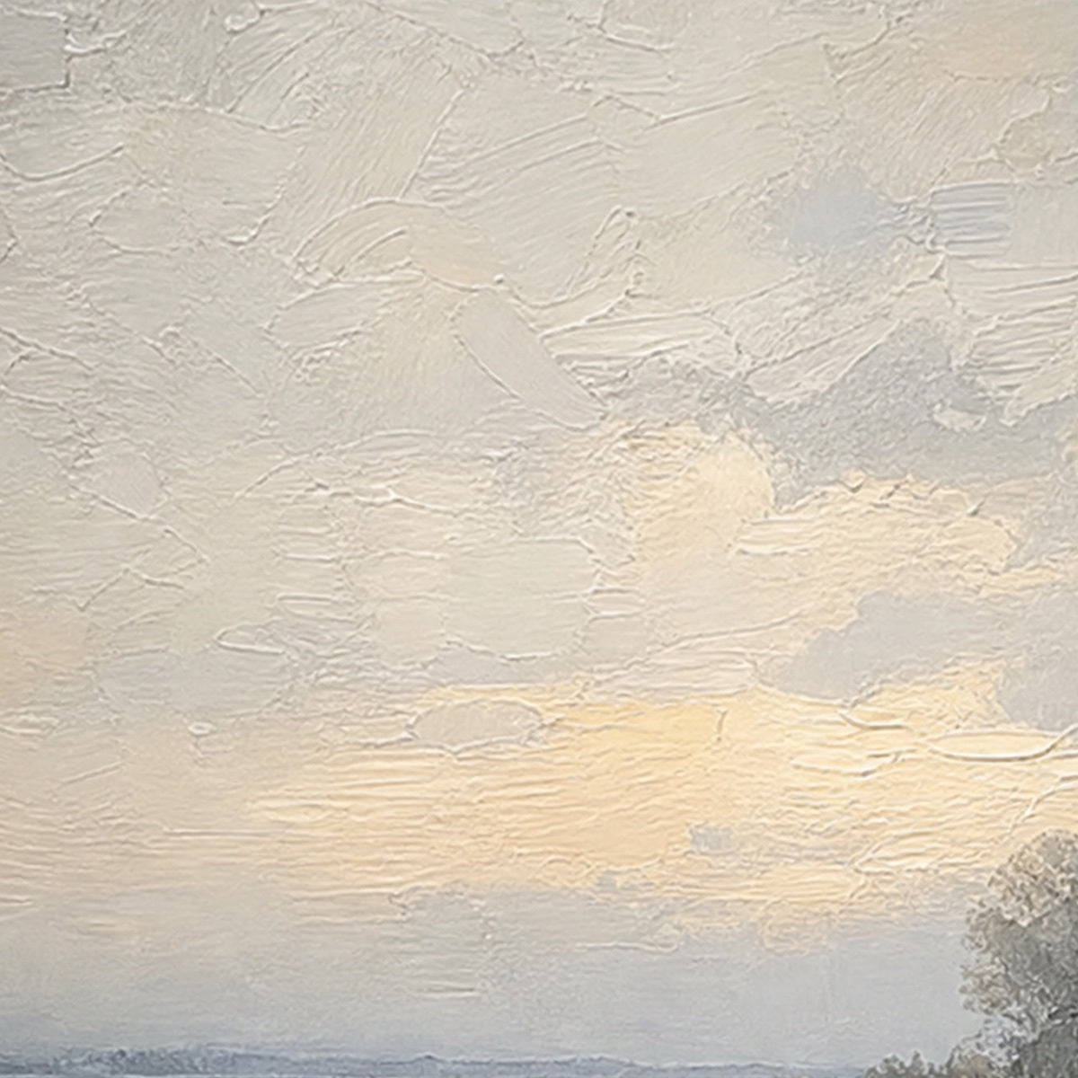 WHISPERING REEDS: Textured Wabi-Sabi Coastal Landscape Painting