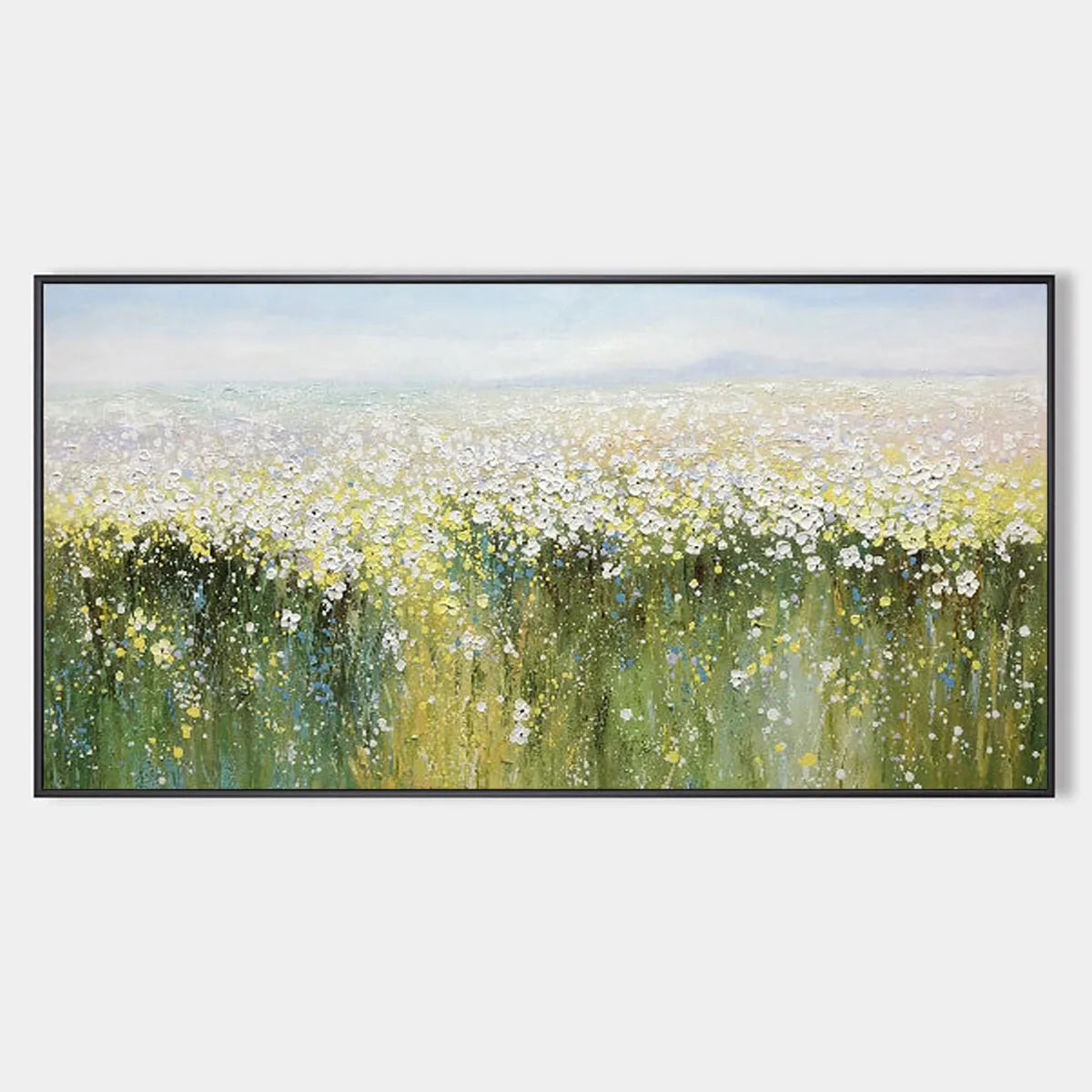 Impressionistic Wildflower Field Oil Painting