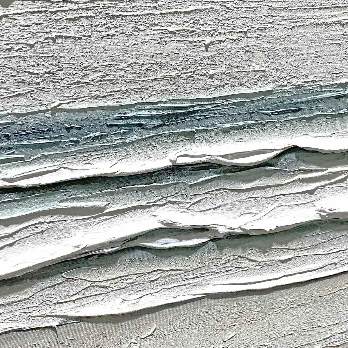 WHISPERING TIDE- Textured Wabi Sabi Beach Scene Painting