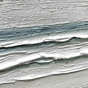 WHISPERING TIDE- Textured Wabi Sabi Beach Scene Painting