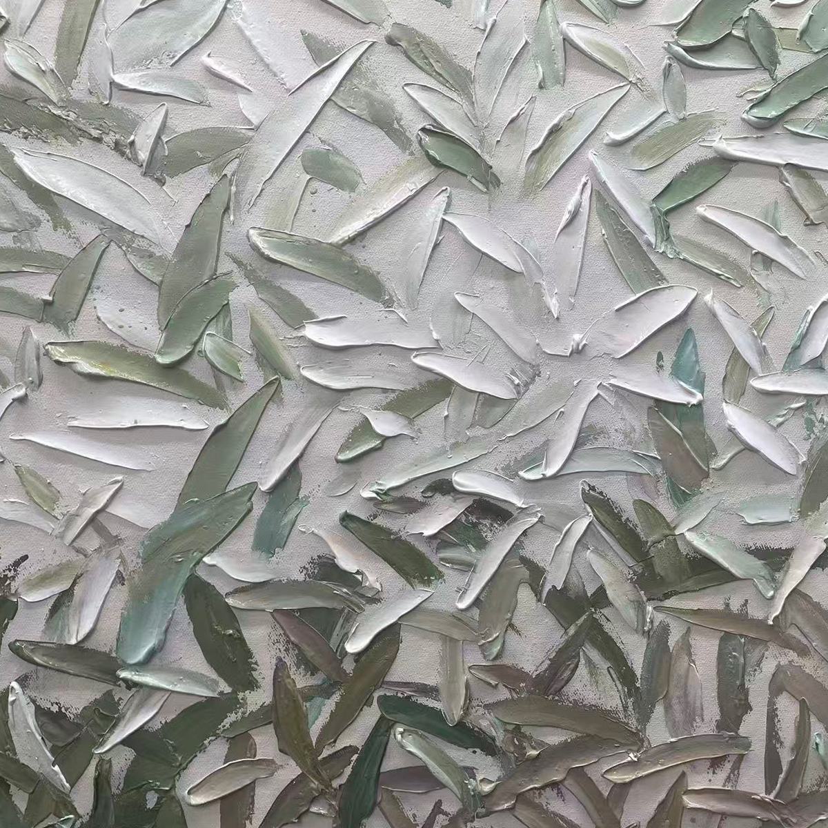 WHISPERING WINDS: Textured Abstract Landscape Oil Painting