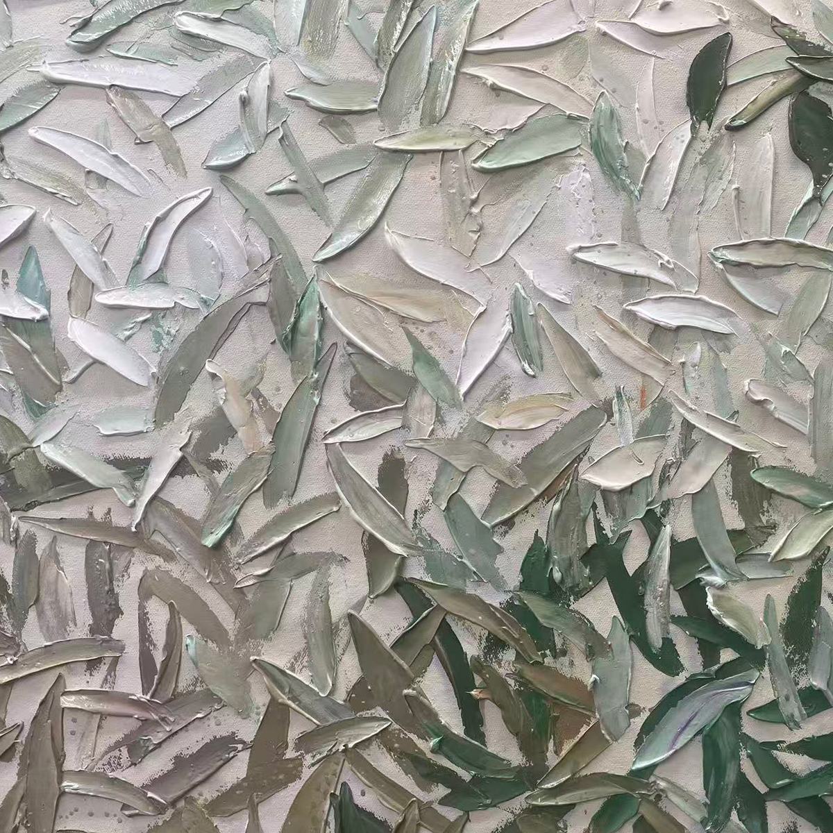 WHISPERING WINDS: Textured Abstract Landscape Oil Painting