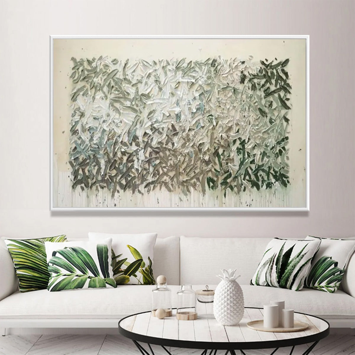 WHISPERING WINDS: Textured Abstract Landscape Oil Painting