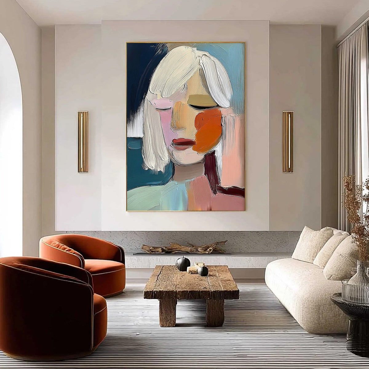 WHISPERS: Expressive Abstract Portrait Impasto Painting