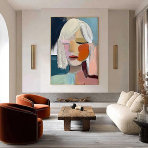 WHISPERS: Expressive Abstract Portrait Impasto Painting