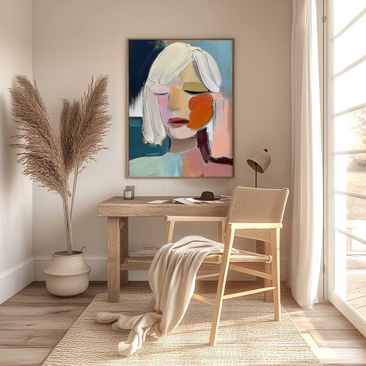WHISPERS: Expressive Abstract Portrait Impasto Painting