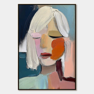 WHISPERS: Expressive Abstract Portrait Impasto Painting
