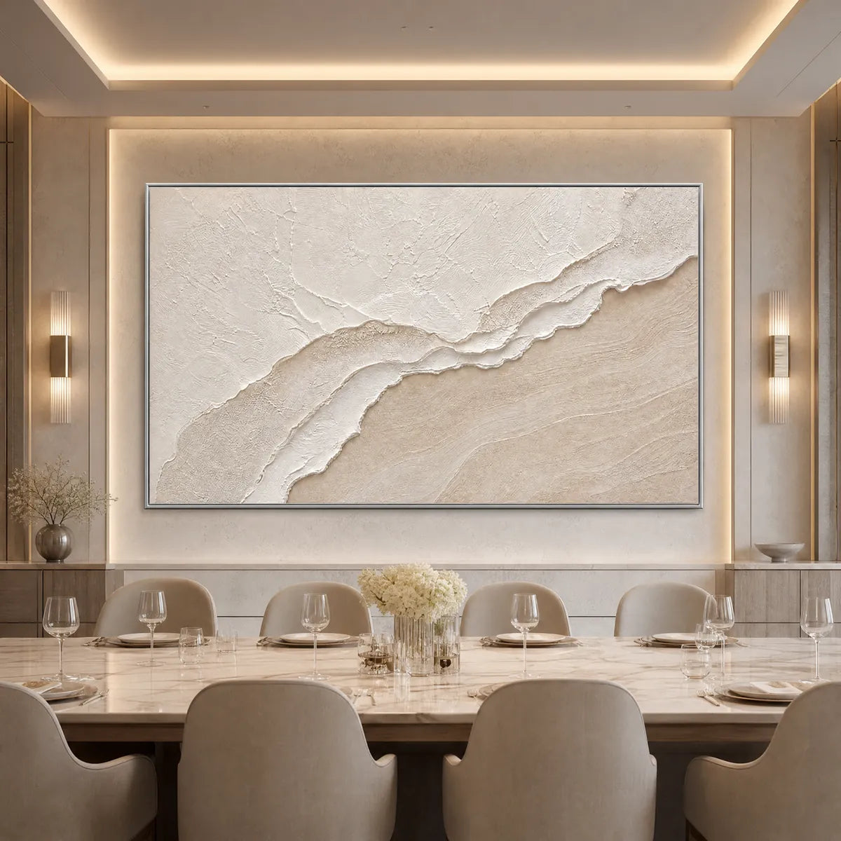 WHISPERS OF THE TIDE: Textured Wabi Sabi Inspired Coastal Abstract Painting