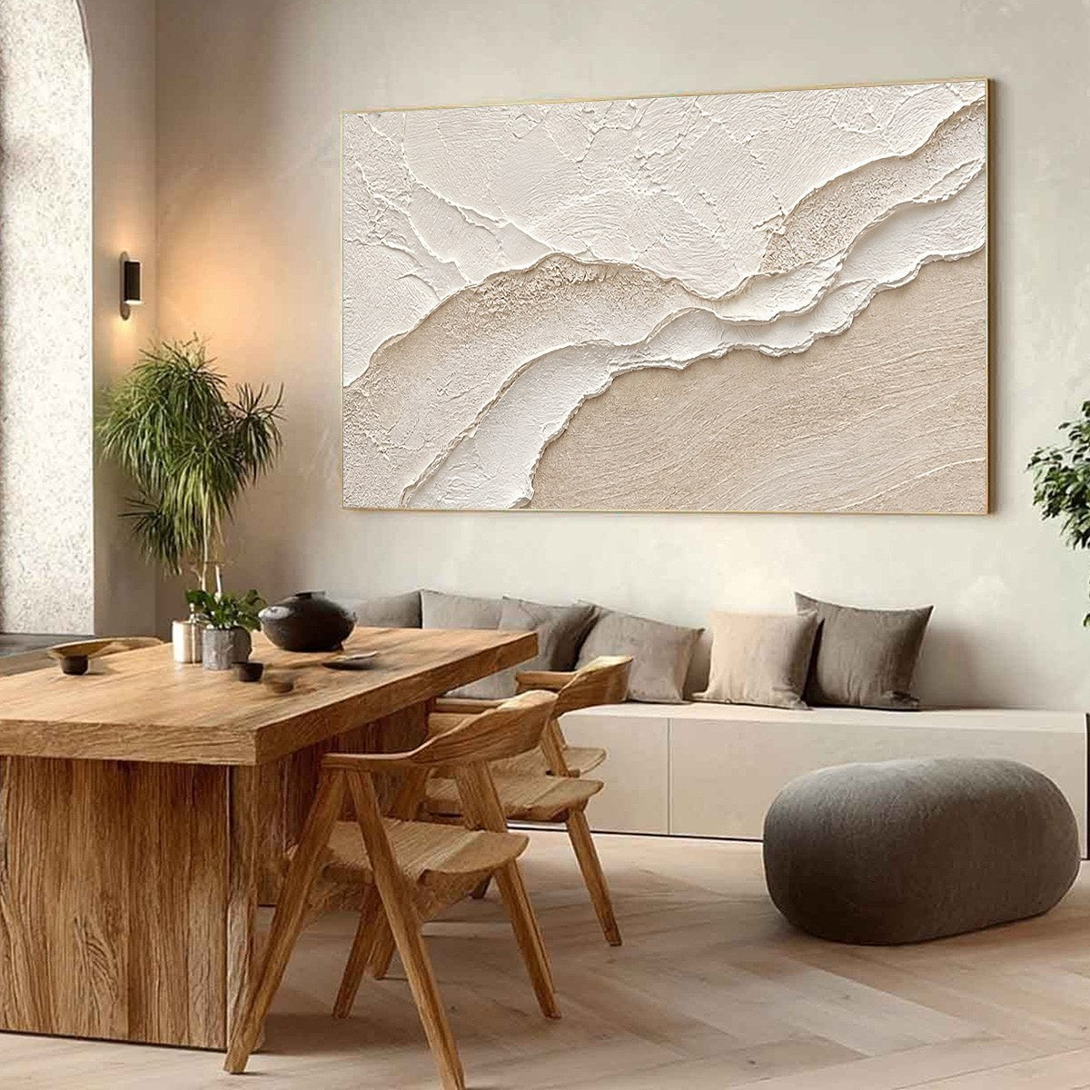 WHISPERS OF THE TIDE: Textured Wabi Sabi Inspired Coastal Abstract Painting
