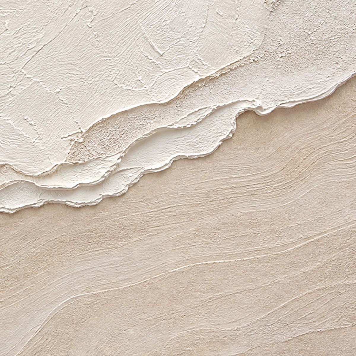 WHISPERS OF THE TIDE: Textured Wabi Sabi Inspired Coastal Abstract Painting