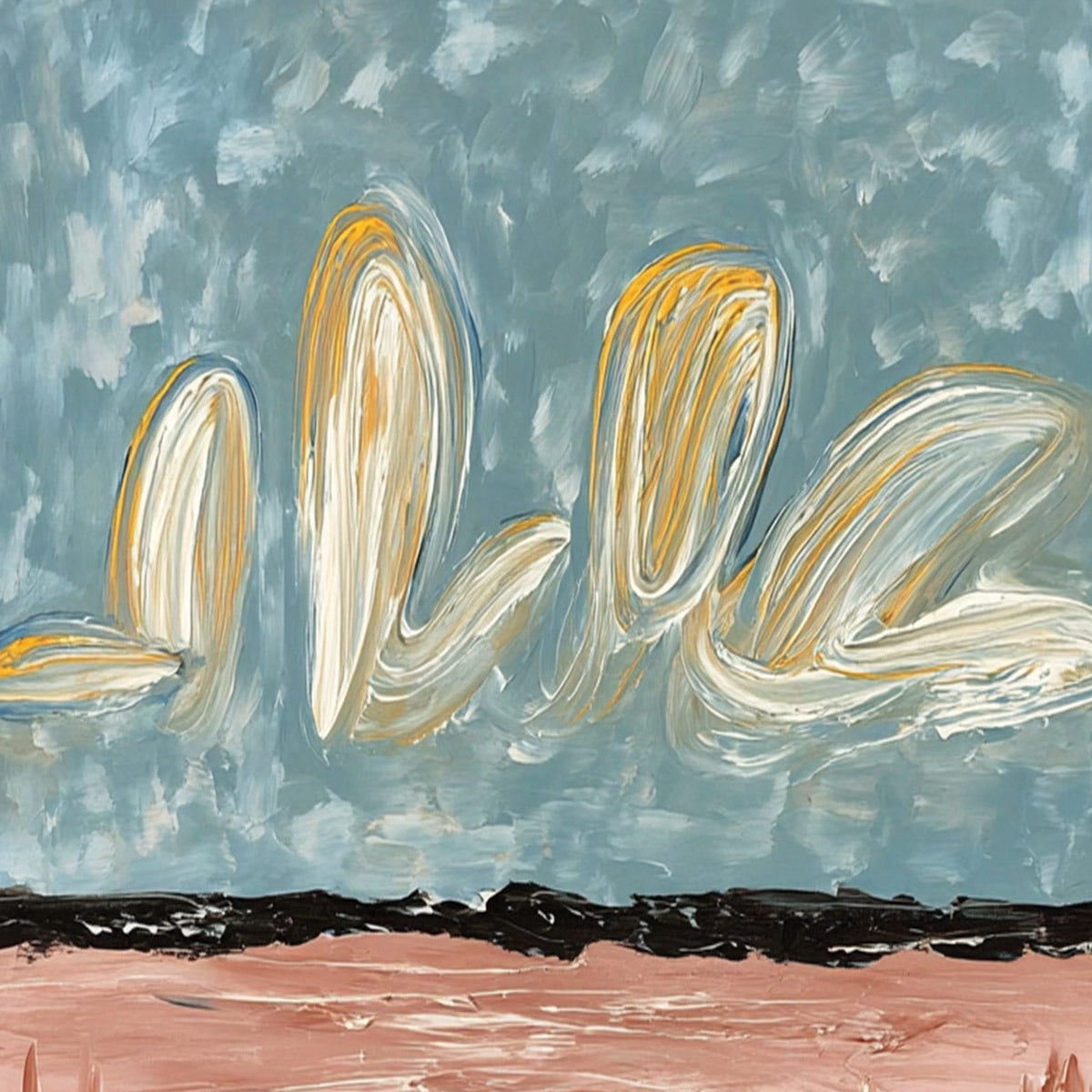 WHISPERS ON THE WATER: Textured Abstract Vertical Landscape Painting