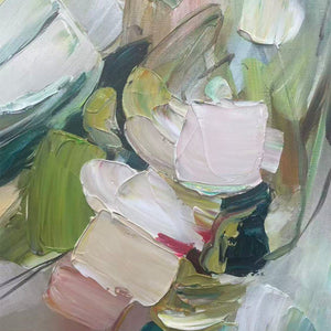 WHISPERS OF SPRING- Impressionistic Floral Portrait Oil Painting