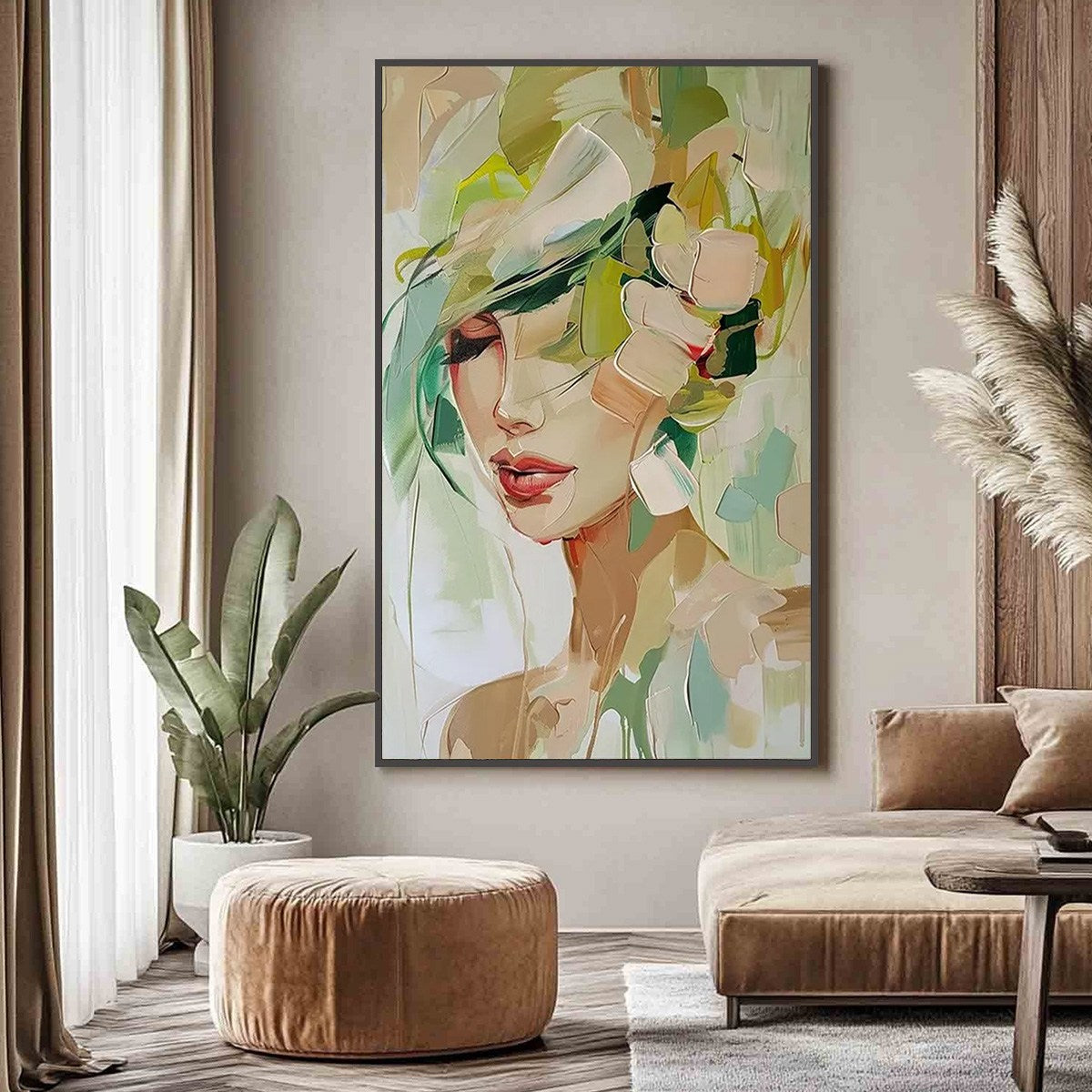 WHISPERS OF SPRING: Impressionistic Floral Portrait Oil Painting