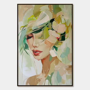 WHISPERS OF SPRING Impressionistic Floral Portrait Oil Painting
