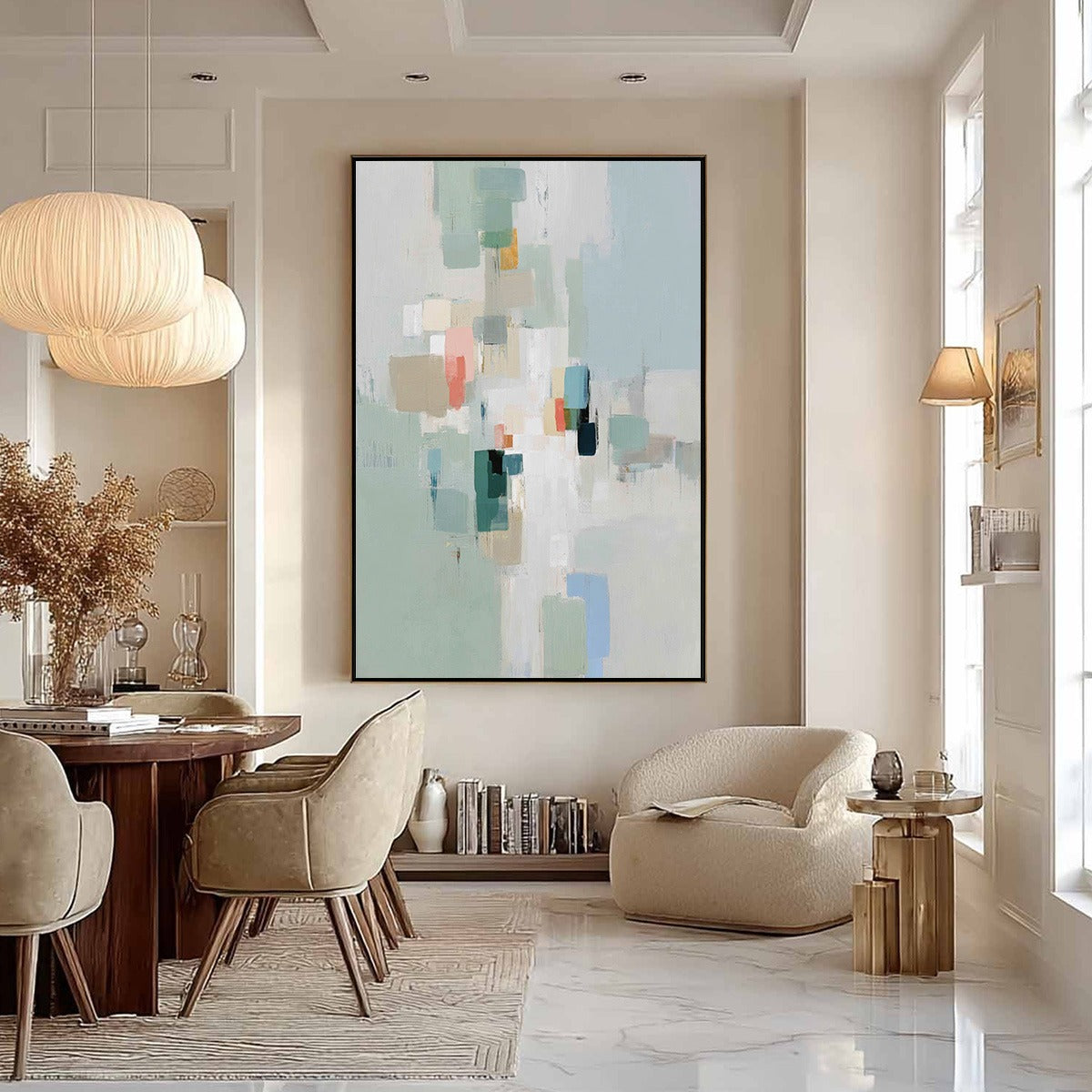 WHISPER: Minimalist Muted Tone Abstract Wall Art