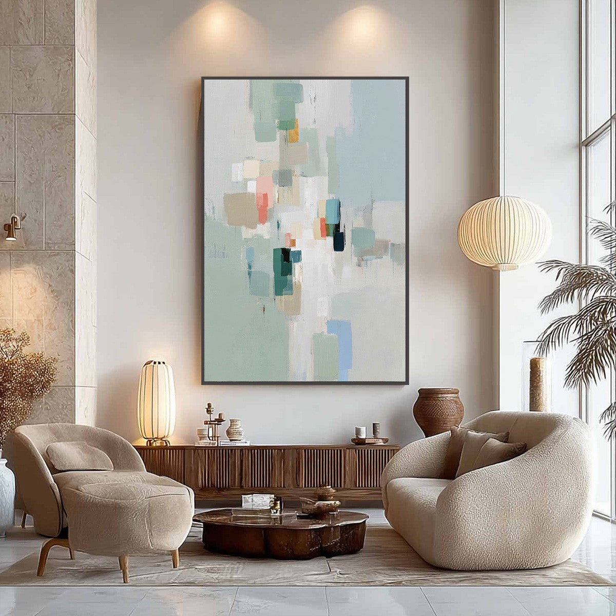 WHISPER: Minimalist Muted Tone Abstract Wall Art