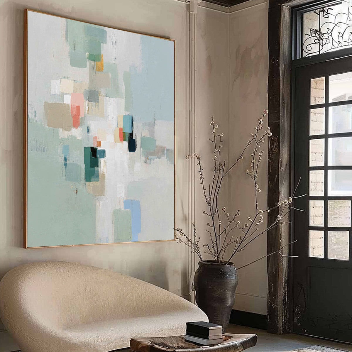 WHISPER: Minimalist Muted Tone Abstract Wall Art