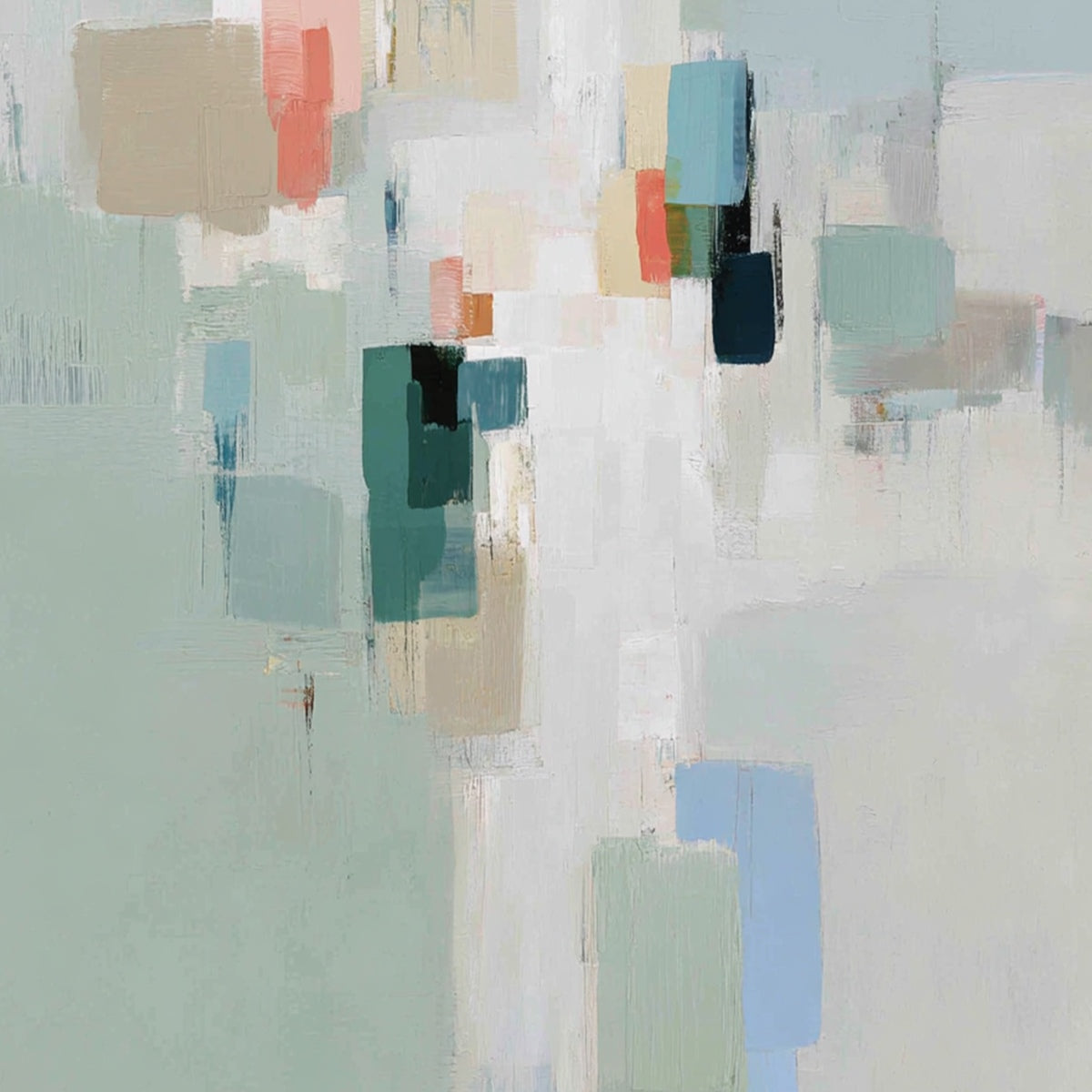 WHISPER: Minimalist Muted Tone Abstract Wall Art