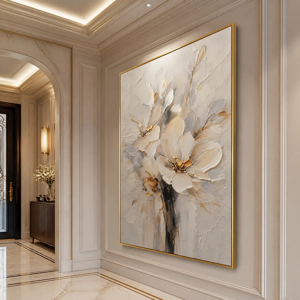 WHITE BLOOM: White Bloom Flower Painting