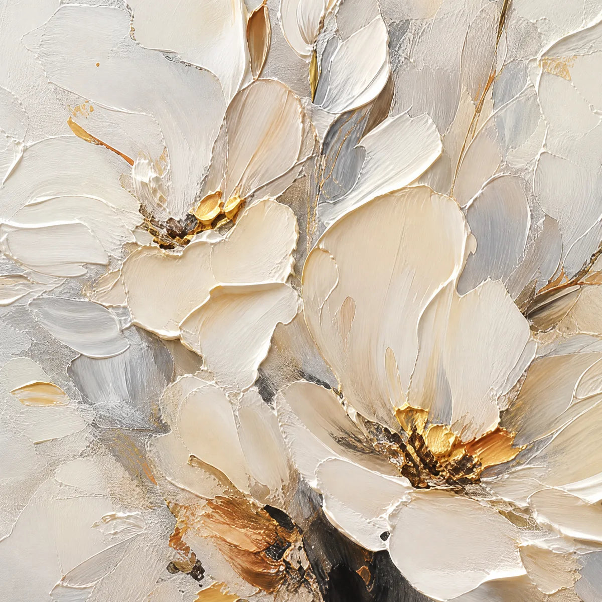 WHITE BLOOM: White Bloom Flower Painting