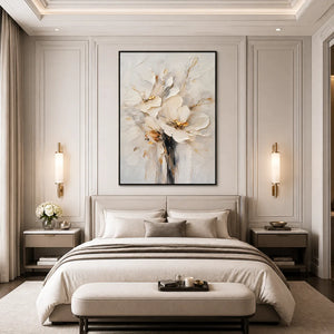 WHITE BLOOM: White Bloom Flower Painting