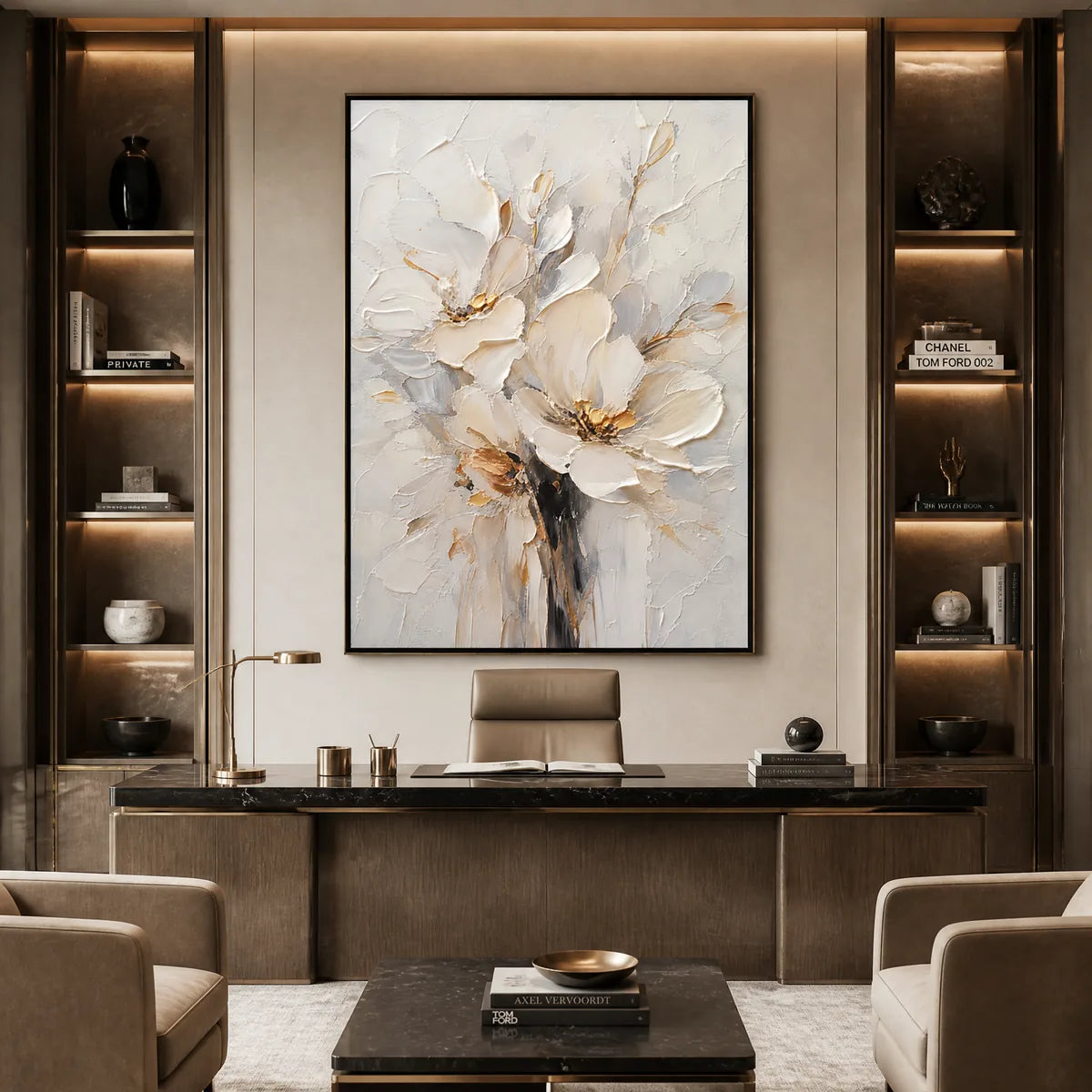 WHITE BLOOM: White Bloom Flower Painting