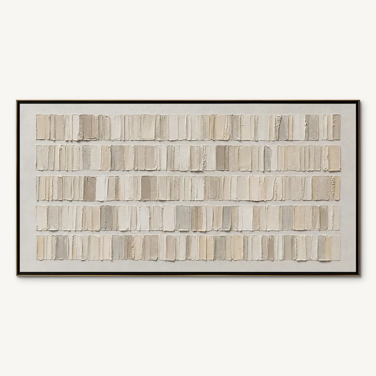 WHITE CURRENT: White Horizontal Texture Wall Art