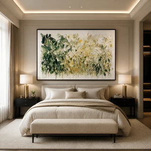 WHITE HERBARIUM: White Botanical Abstract Painting
