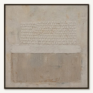 WHITE SILENCE: Minimal White Relief Abstract