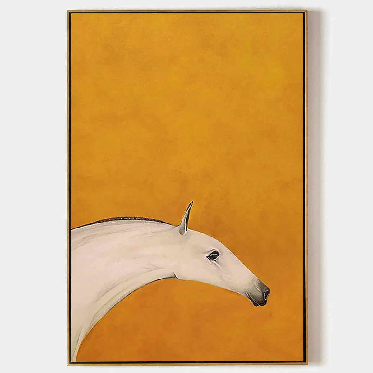 Minimalist Horse Painting, Vertical Wall Art