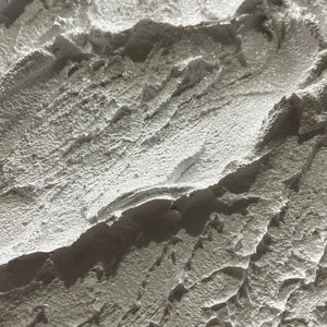 WHITE MOUNTAIN- Textured Mountain Painting