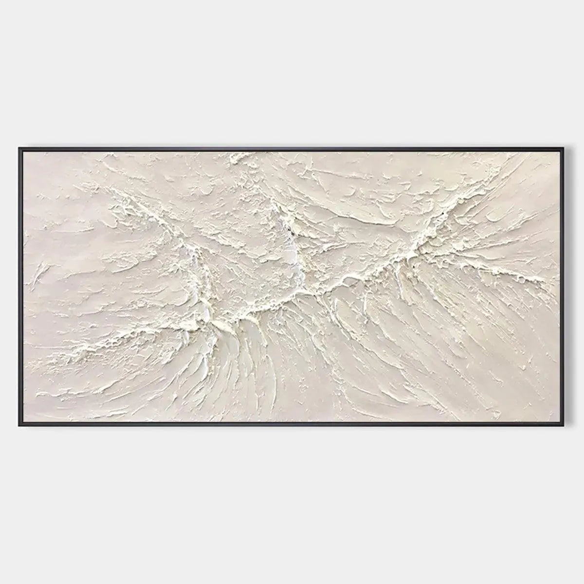 Textured Minimalist Abstract Painting in White