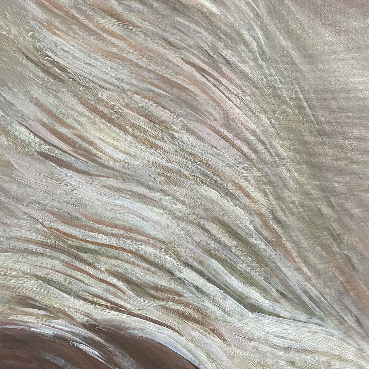 WHITE SAND DUNES- Textured Abstract Landscape Painting, Vertical Wall Art