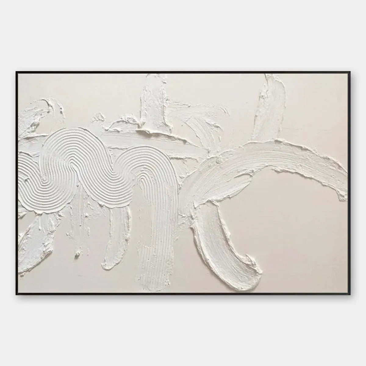 Textured Abstract Painting in White