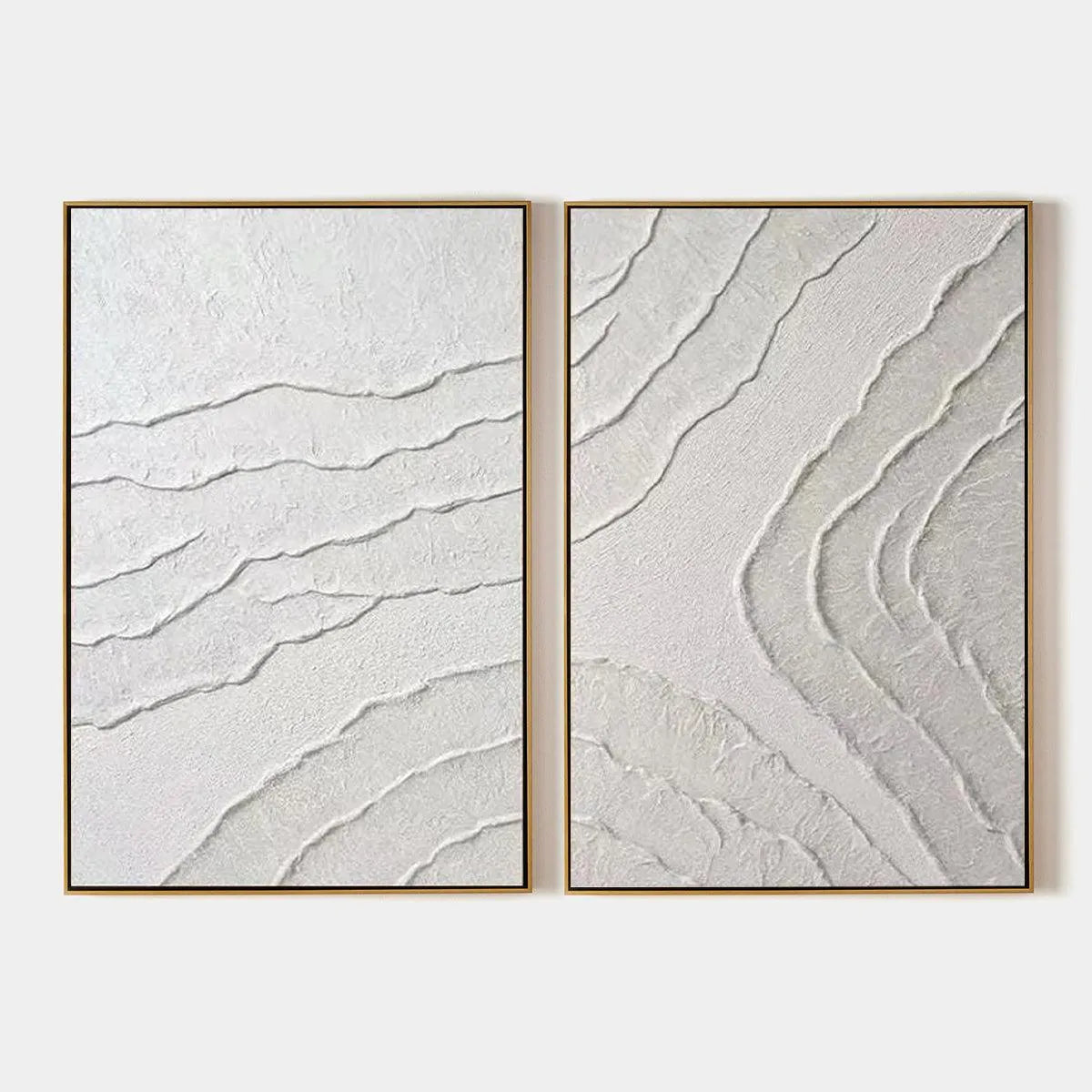 Textured Abstract Painting Set of 2, Vertical Wall Art