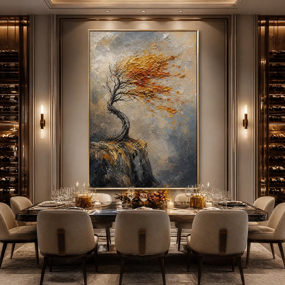 WINDFALL TREE: Windswept Autumn Tree Painting