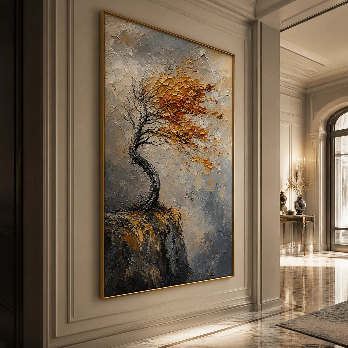 WINDFALL TREE: Windswept Autumn Tree Painting