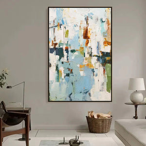 WINTER'S WHISPER Textured Abstract Oil Painting