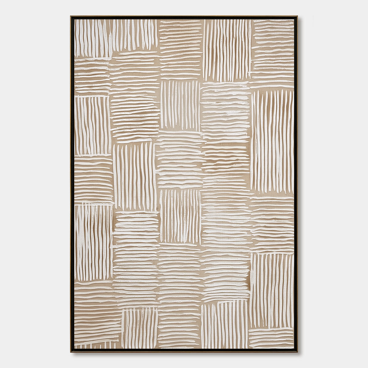 WOVEN CALM: Hand-Painted Wabi Sabi Textured Abstract Art