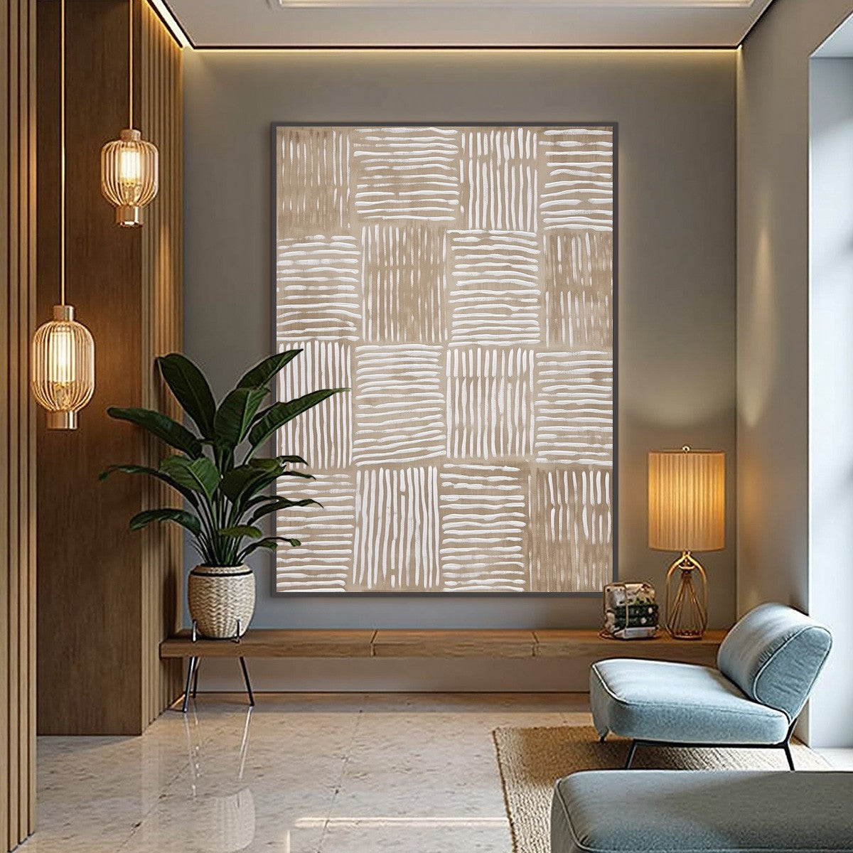 WOVEN RHYTHM: Textured Wabi Sabi Abstract Wall Art